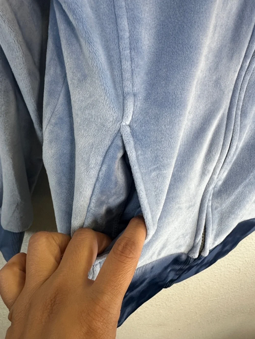 Levi's X Clements Twins Full Zip Jacket Hooded Velour Blue Youth‎ Girls Large